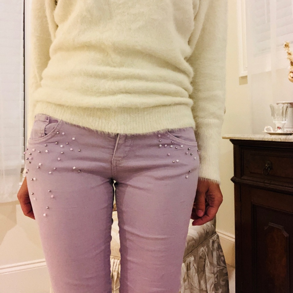Only” Purple / Violet jeans, beaded - Size S - Picture 8 of 8